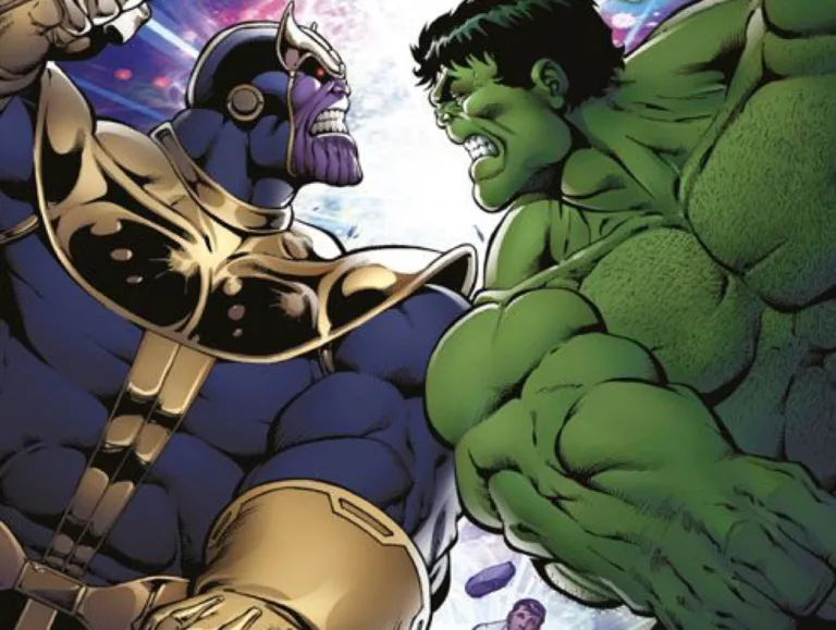 Mehr über den Artikel erfahren Thanos vs Hulk – Kampf der Titanen